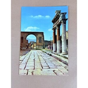 Vintage 1950s Pompeii Italy Macellum Forum S.A.C. Postcard #138 Unposted